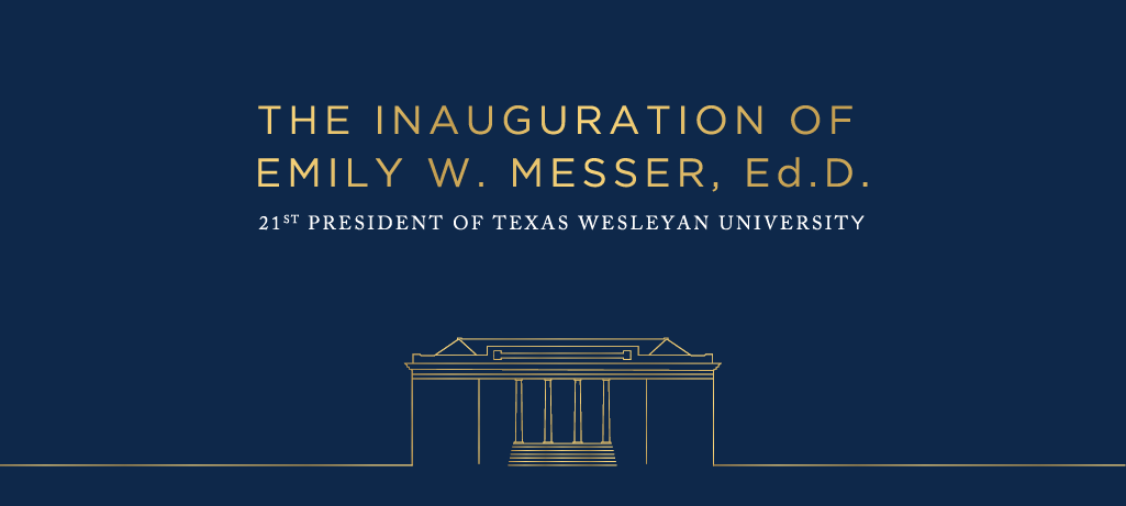 THE INAUGURATION OF EMILY W. MESSER, Ed.D. written in gold