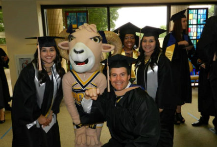 Undergraduate graduating students at Texas Wesleyan graduation.