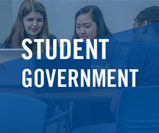 Image of students talking with the graphic