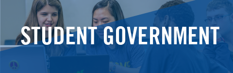 Image of students speaking with the graphic